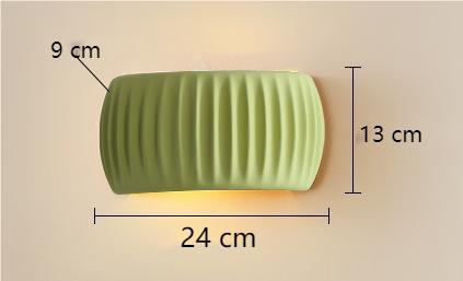 Modern Art Deco Resin Ribbed Wall Lamp | Scandinavian Design | G9 10W Wall Light | White Green Orange | Indoor Ambient Lighting