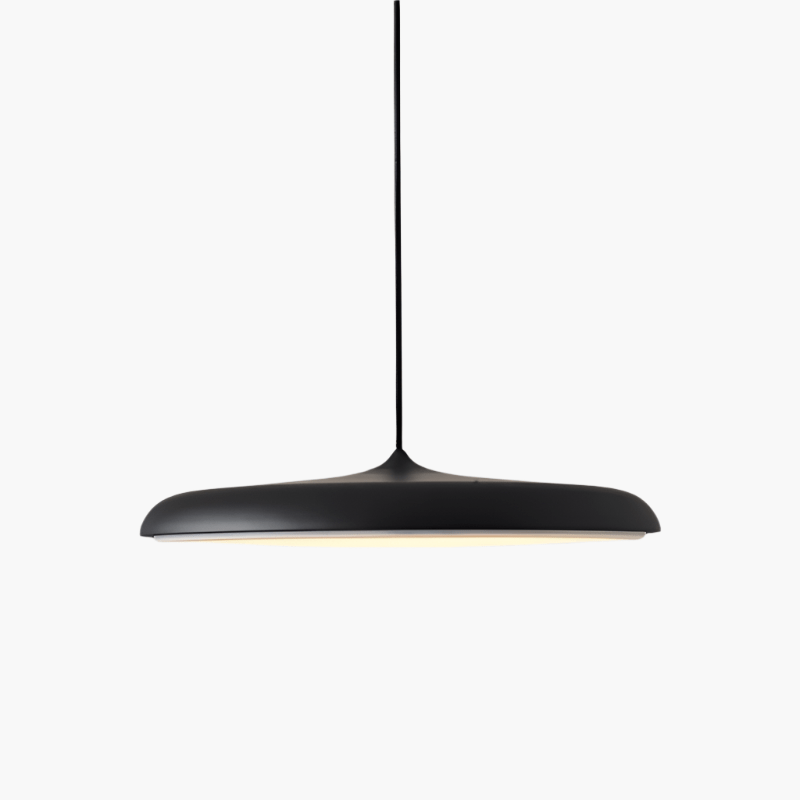 Scandinavian Disc Pendant Lamp for Dining Room & Kitchen | Minimalist Floating LED Light | Metal & Acrylic | 25–40cm
