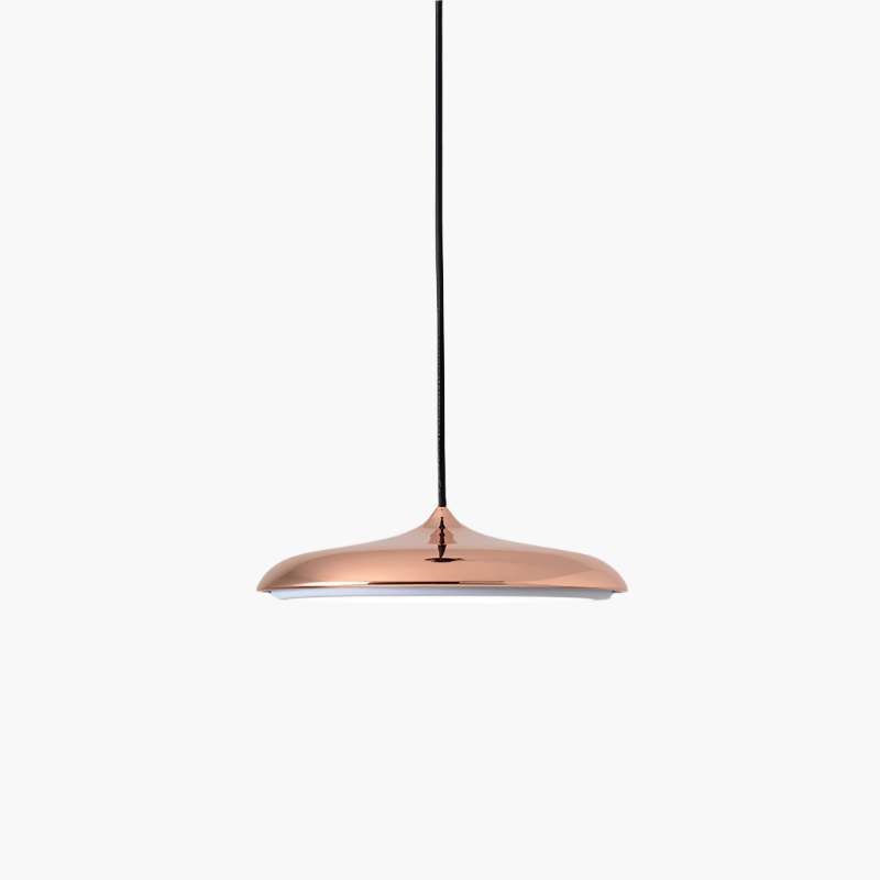 Scandinavian Disc Pendant Lamp for Dining Room & Kitchen | Minimalist Floating LED Light | Metal & Acrylic | 25–40cm