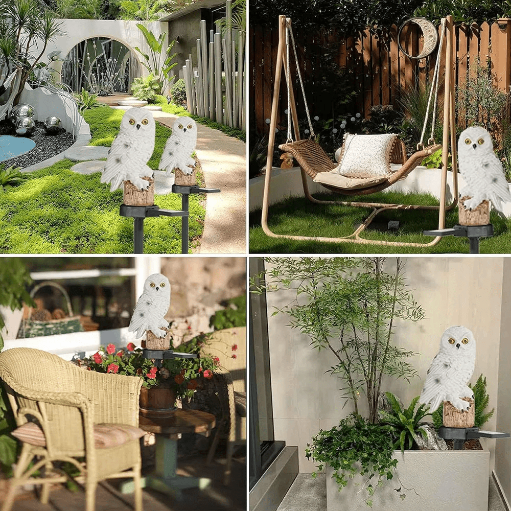 Solar Owl Lamp 2-Pack Outdoor LED Garden Lights | Decorative Animal Design | IP65 Waterproof | ABS Solar Pathway Lighting