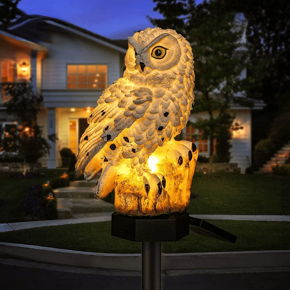 Solar Owl Lamp 2-Pack Outdoor LED Garden Lights | Decorative Animal Design | IP65 Waterproof | ABS Solar Pathway Lighting