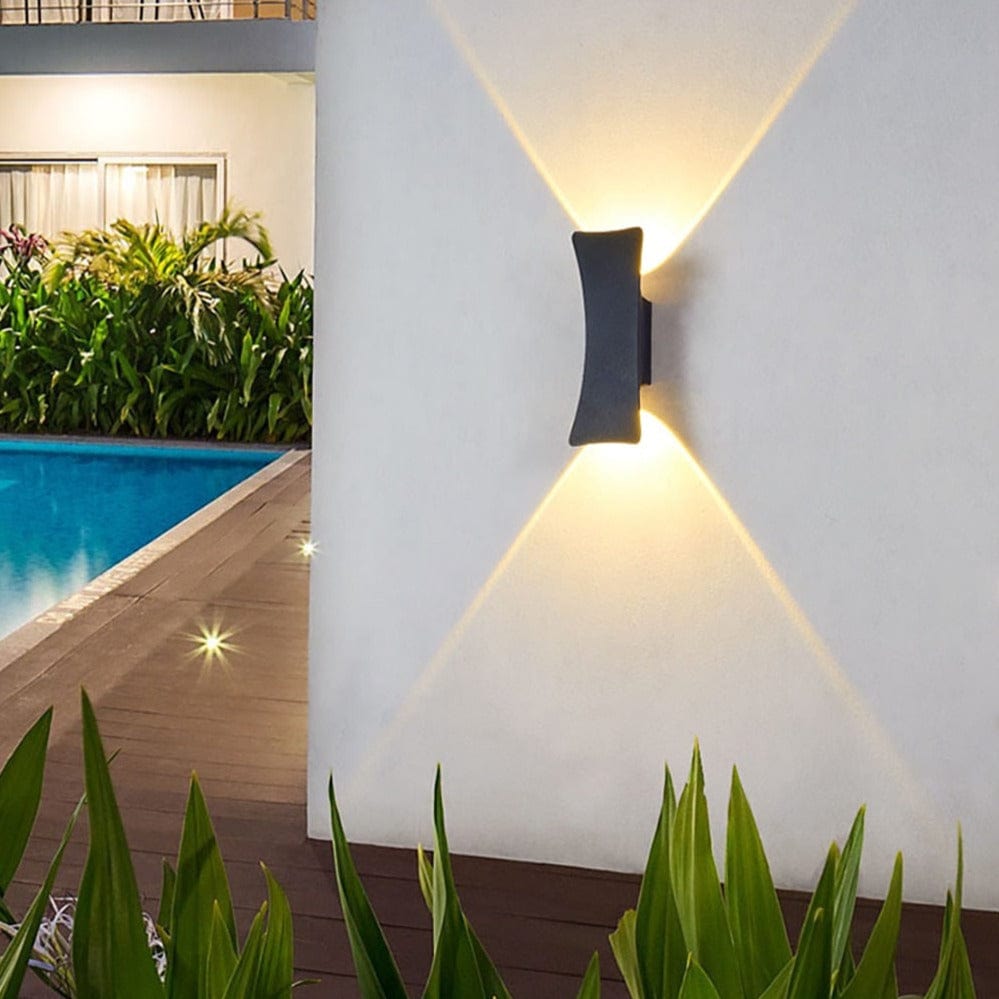 Sunset Outdoor Wall Lamp LED Wall Light | IP65 Waterproof | Aluminum & Acrylic | Warm White Modern Exterior Lighting