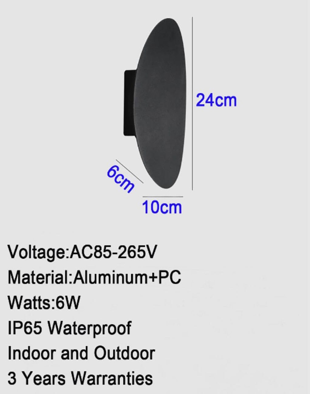 Sunset Outdoor Wall Lamp LED Wall Light | IP65 Waterproof | Aluminum & Acrylic | Warm White Modern Exterior Lighting