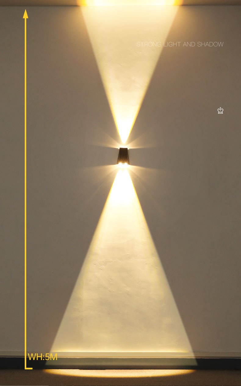 Solar LED Wall Lamp | Outdoor Waterproof Up & Down Light | Rotatable Solar Wall Lighting | ABS+PC Garden & Patio Light