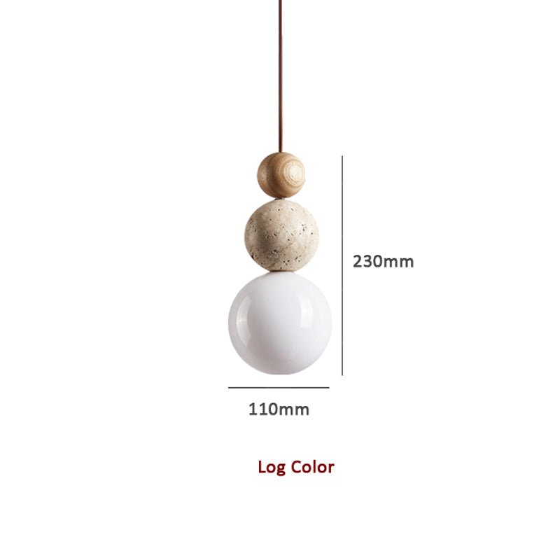 Modern travertine pendant lamp in simple style