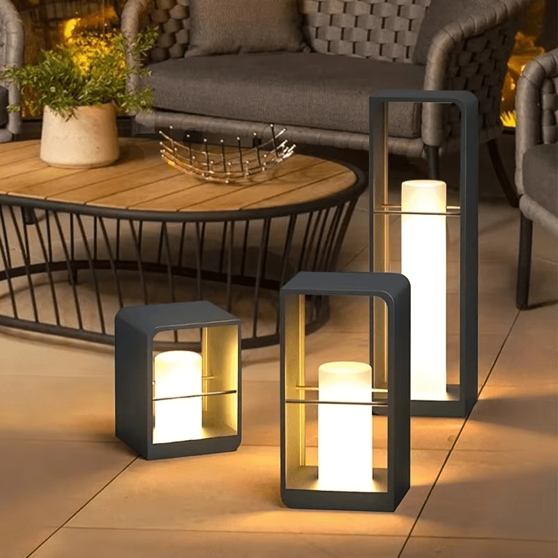 Solar Garden Lamp Outdoor LED Lighting | IP65 Waterproof | Stainless Steel & Resin | Warm White 3000K Patio & Garden Lighting