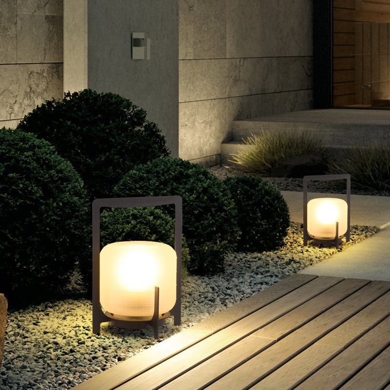 Terrace Solar Lamp Outdoor LED Garden Light | Stainless Steel & Glass | IP65 Waterproof | E27 Solar Pathway & Patio Lighting