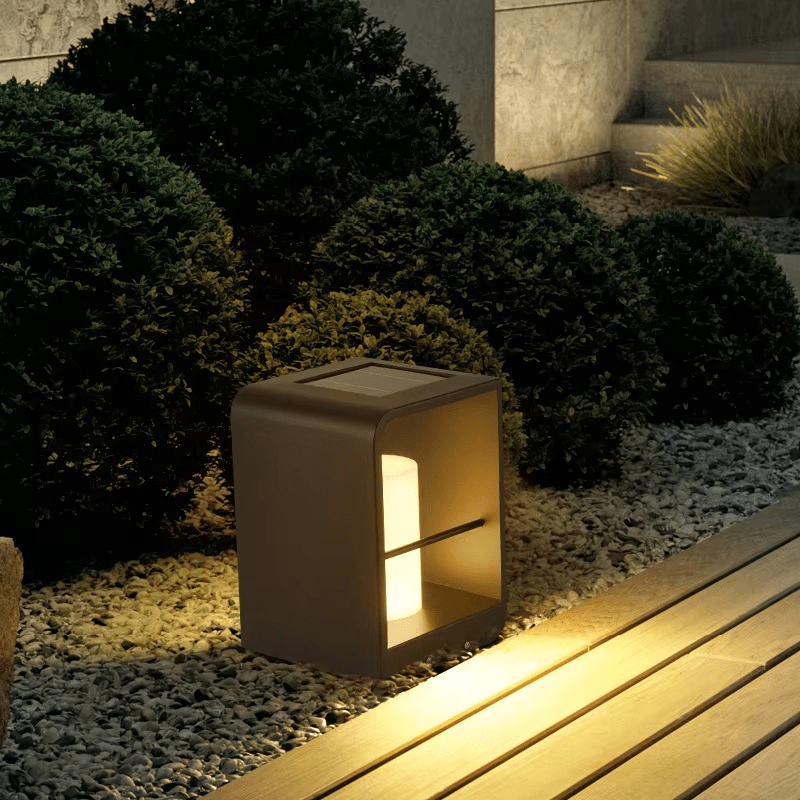 Solar Garden Lamp Outdoor LED Lighting | IP65 Waterproof | Stainless Steel & Resin | Warm White 3000K Patio & Garden Lighting