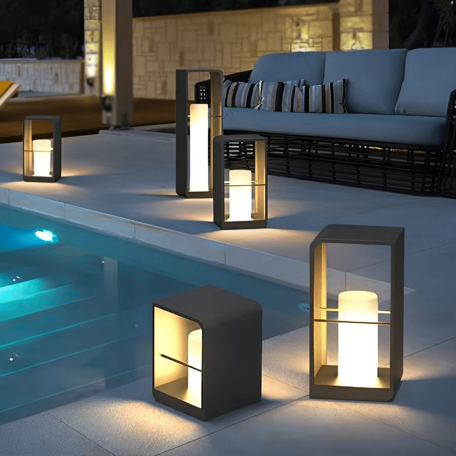 Solar Garden Lamp Outdoor LED Lighting | IP65 Waterproof | Stainless Steel & Resin | Warm White 3000K Patio & Garden Lighting