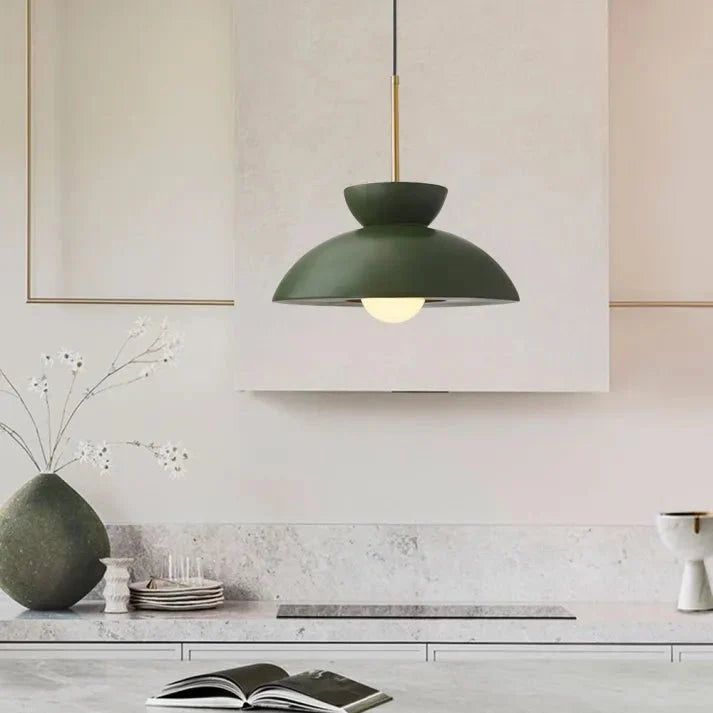 Scandinavian Pendant Lamp for Dining Room | Augustus Minimalist Metal Resin Design | E26/E27 Socket | Adjustable 1.5m Cable
