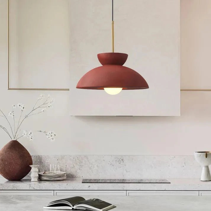 Scandinavian Pendant Lamp for Dining Room | Augustus Minimalist Metal Resin Design | E26/E27 Socket | Adjustable 1.5m Cable