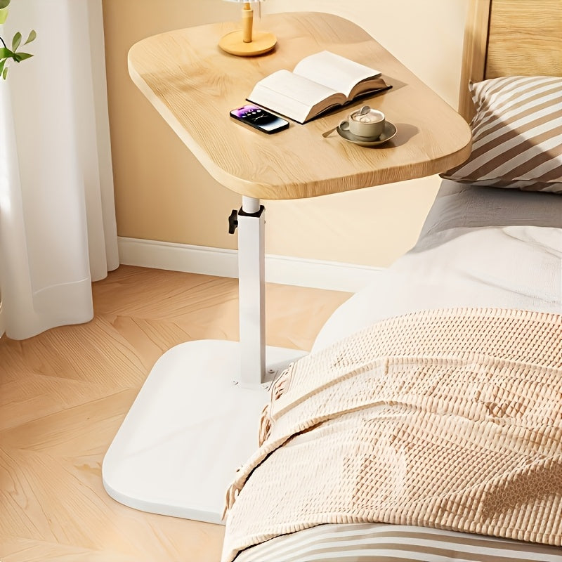 Flexivo SideLift | Height Adjustable Side Table with Wooden Top & Metal Frame