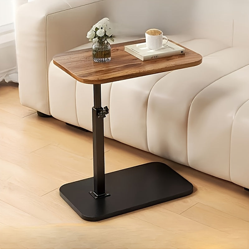 Flexivo SideLift | Height Adjustable Side Table with Wooden Top & Metal Frame