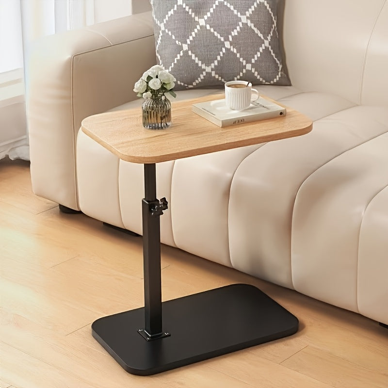Flexivo SideLift | Height Adjustable Side Table with Wooden Top & Metal Frame