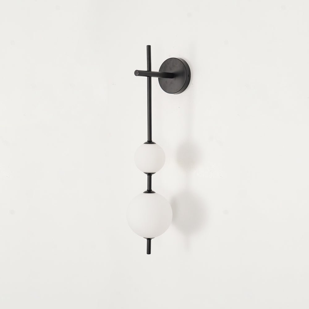 Vertical Globe Wall Lamp LED Sconce Light | Gold Finish Brass | Frosted Glass Orb | Modern Minimalist Wall Lighting 3000K–6000K