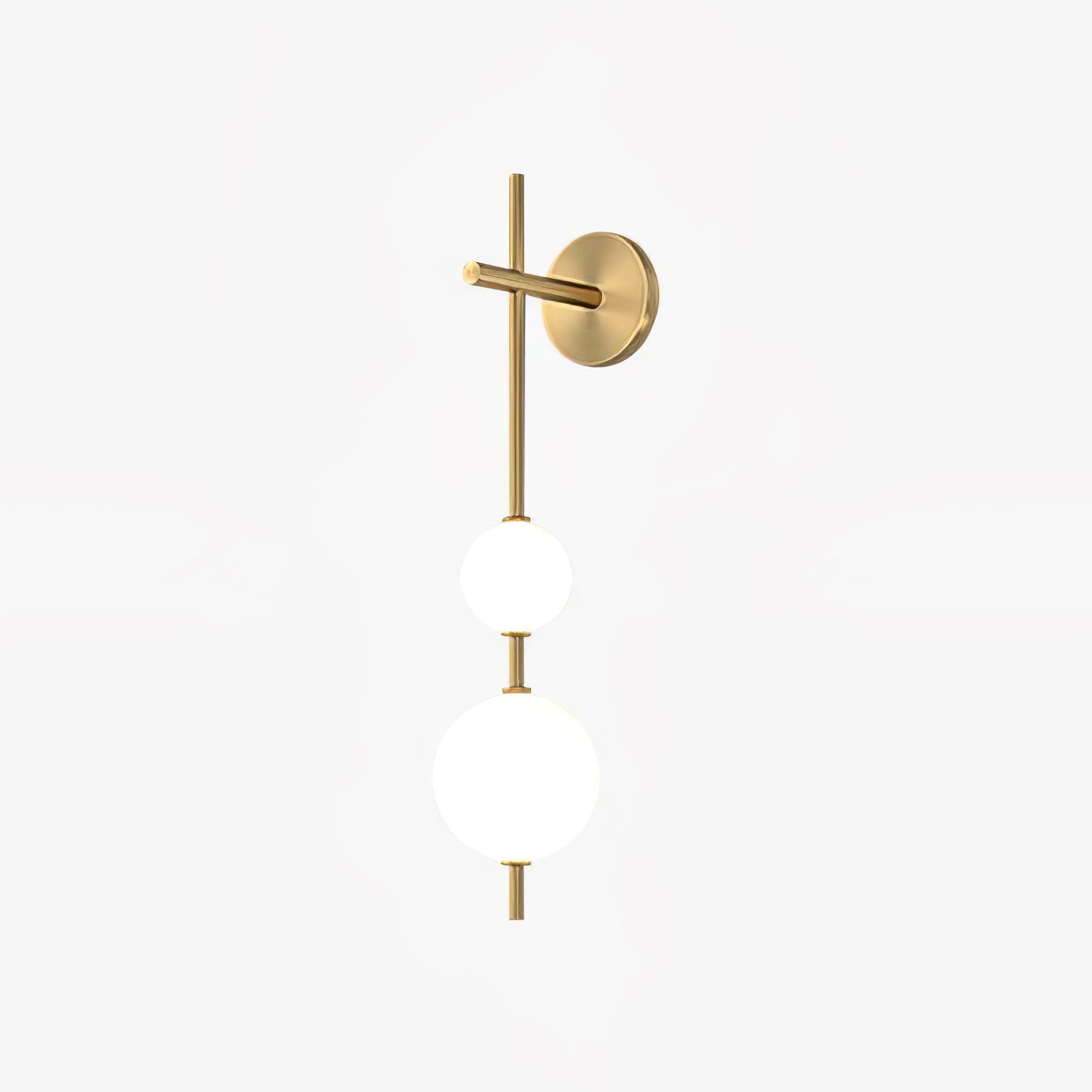 Vertical Globe Wall Lamp LED Sconce Light | Gold Finish Brass | Frosted Glass Orb | Modern Minimalist Wall Lighting 3000K–6000K