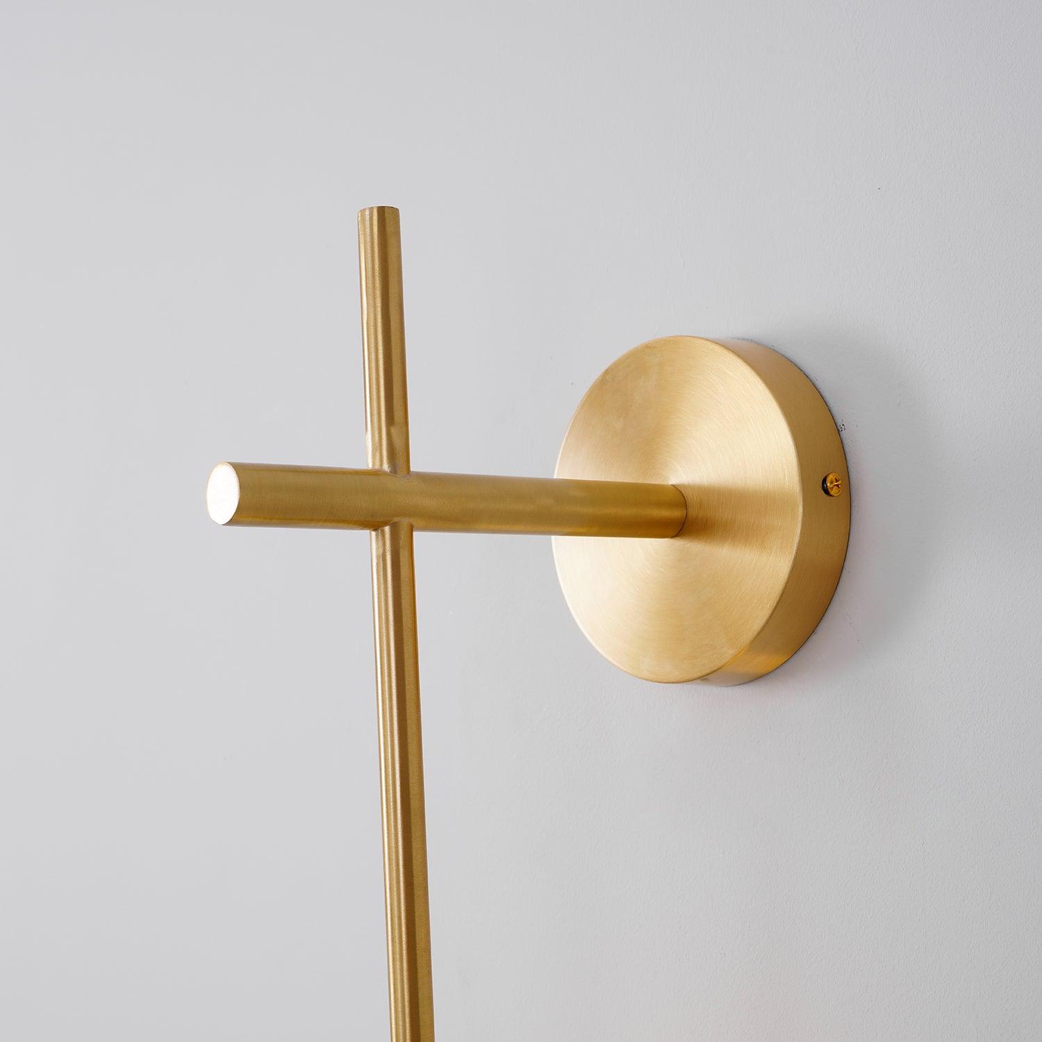 Vertical Globe Wall Lamp LED Sconce Light | Gold Finish Brass | Frosted Glass Orb | Modern Minimalist Wall Lighting 3000K–6000K