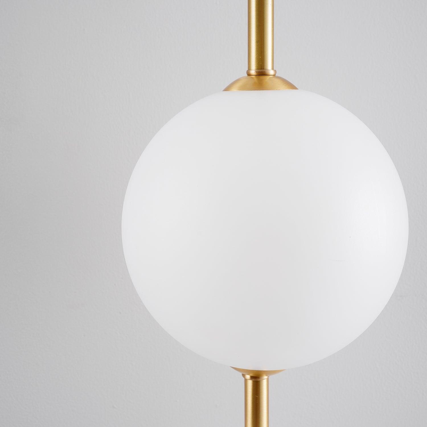 Vertical Globe Wall Lamp LED Sconce Light | Gold Finish Brass | Frosted Glass Orb | Modern Minimalist Wall Lighting 3000K–6000K