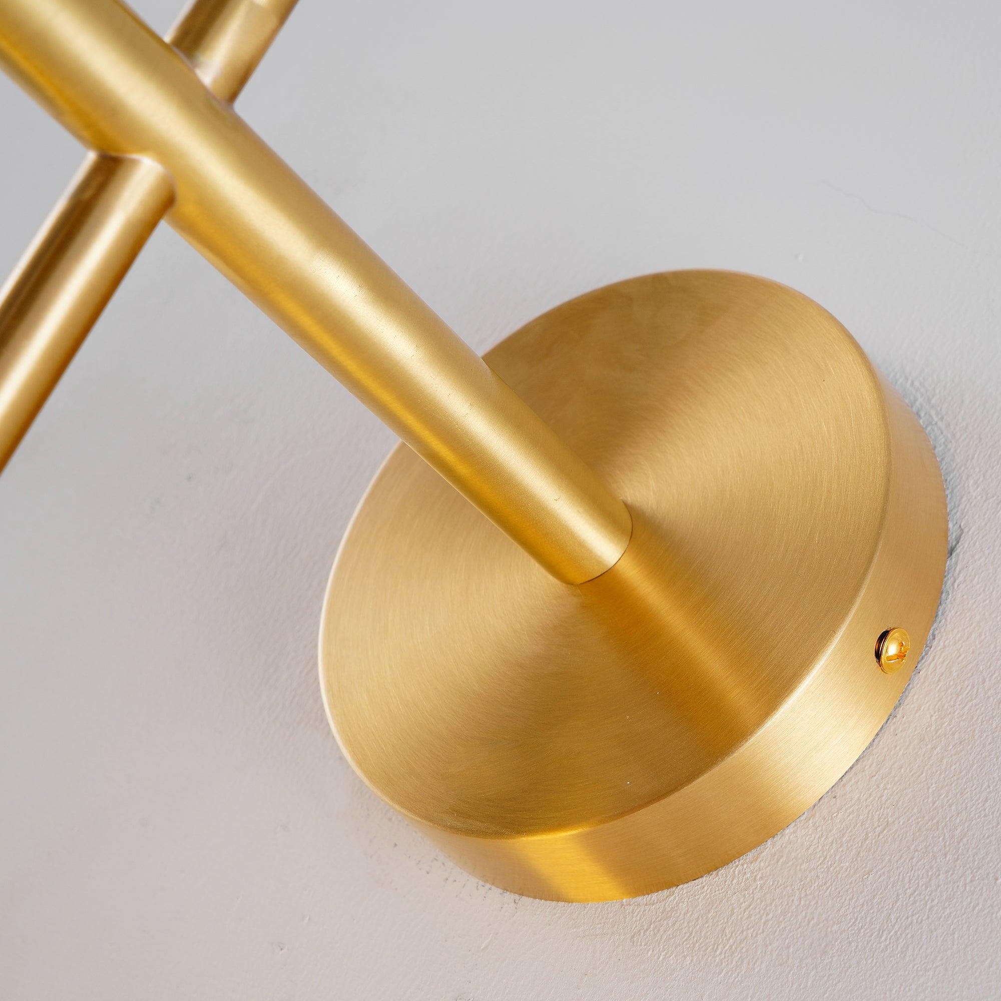 Vertical Globe Wall Lamp LED Sconce Light | Gold Finish Brass | Frosted Glass Orb | Modern Minimalist Wall Lighting 3000K–6000K
