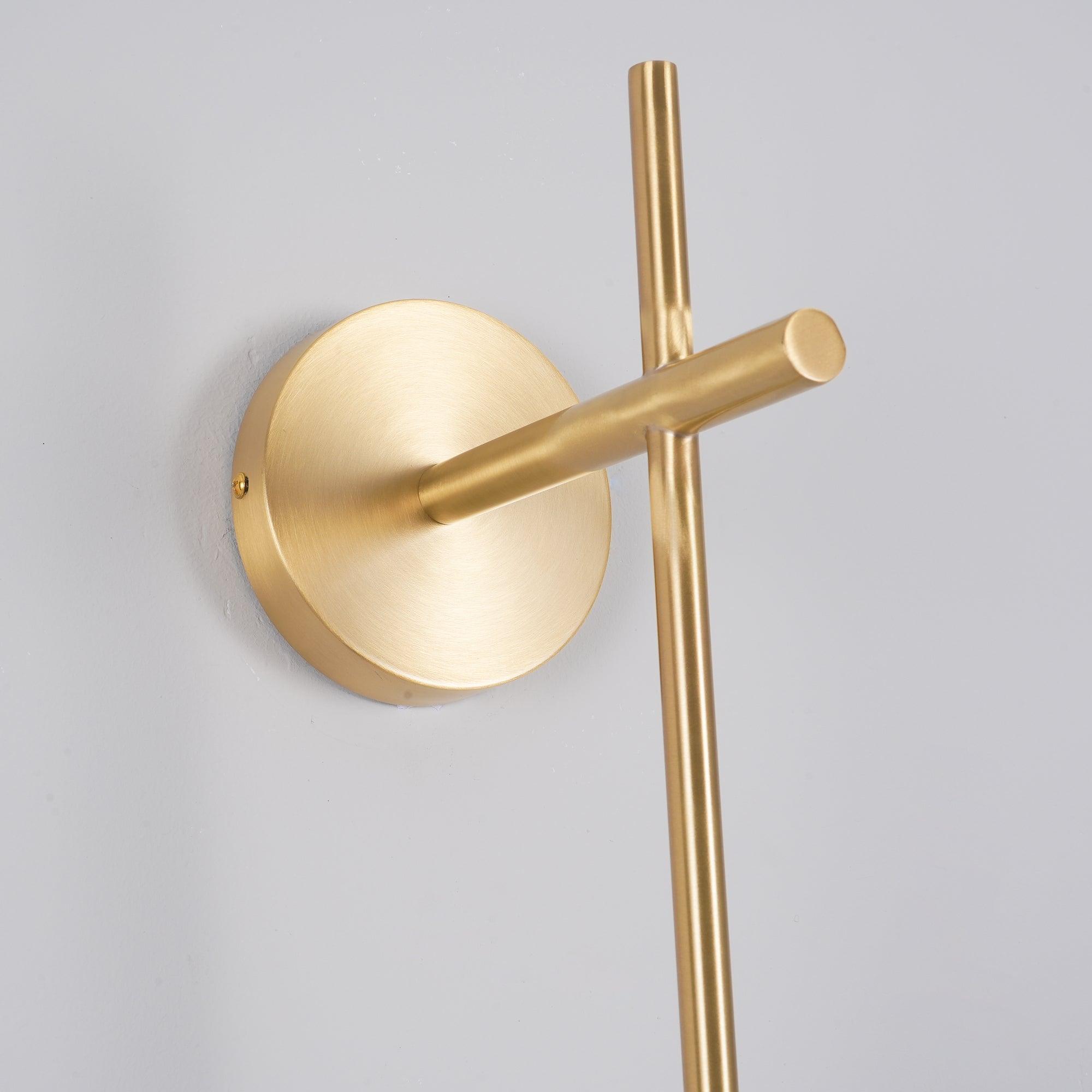 Vertical Globe Wall Lamp LED Sconce Light | Gold Finish Brass | Frosted Glass Orb | Modern Minimalist Wall Lighting 3000K–6000K