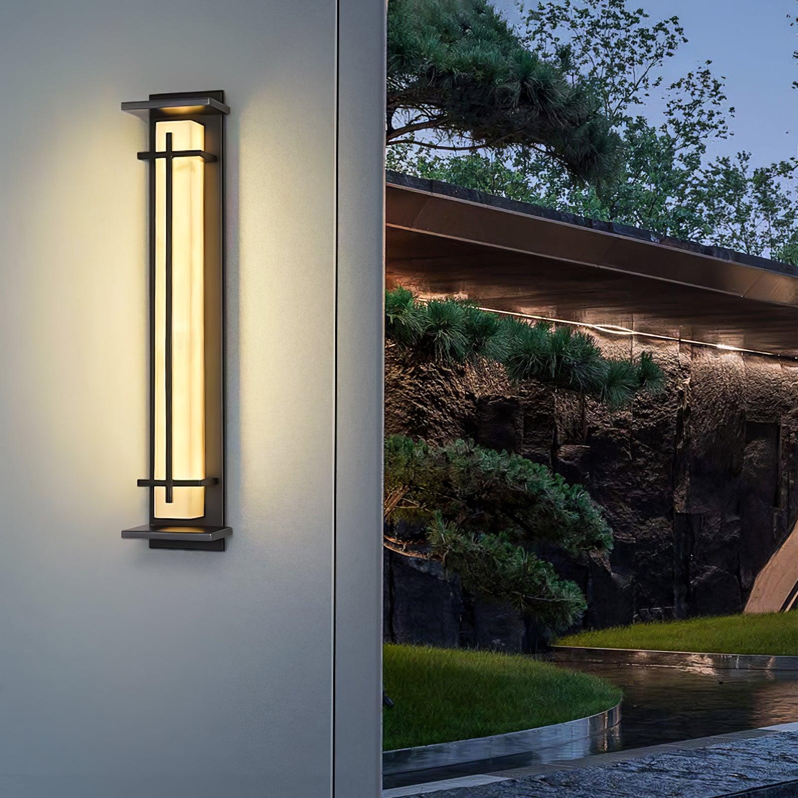 Square Outdoor Wall Light LED Waterproof Wall Sconce | Stainless Steel & Marble | IP65 Garden & Exterior Lighting | 3000K–6000K
