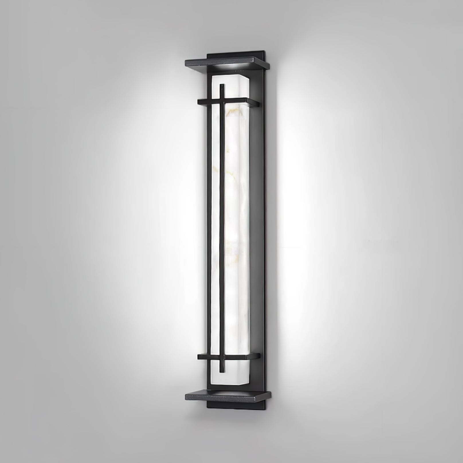 Square Outdoor Wall Light LED Waterproof Wall Sconce | Stainless Steel & Marble | IP65 Garden & Exterior Lighting | 3000K–6000K