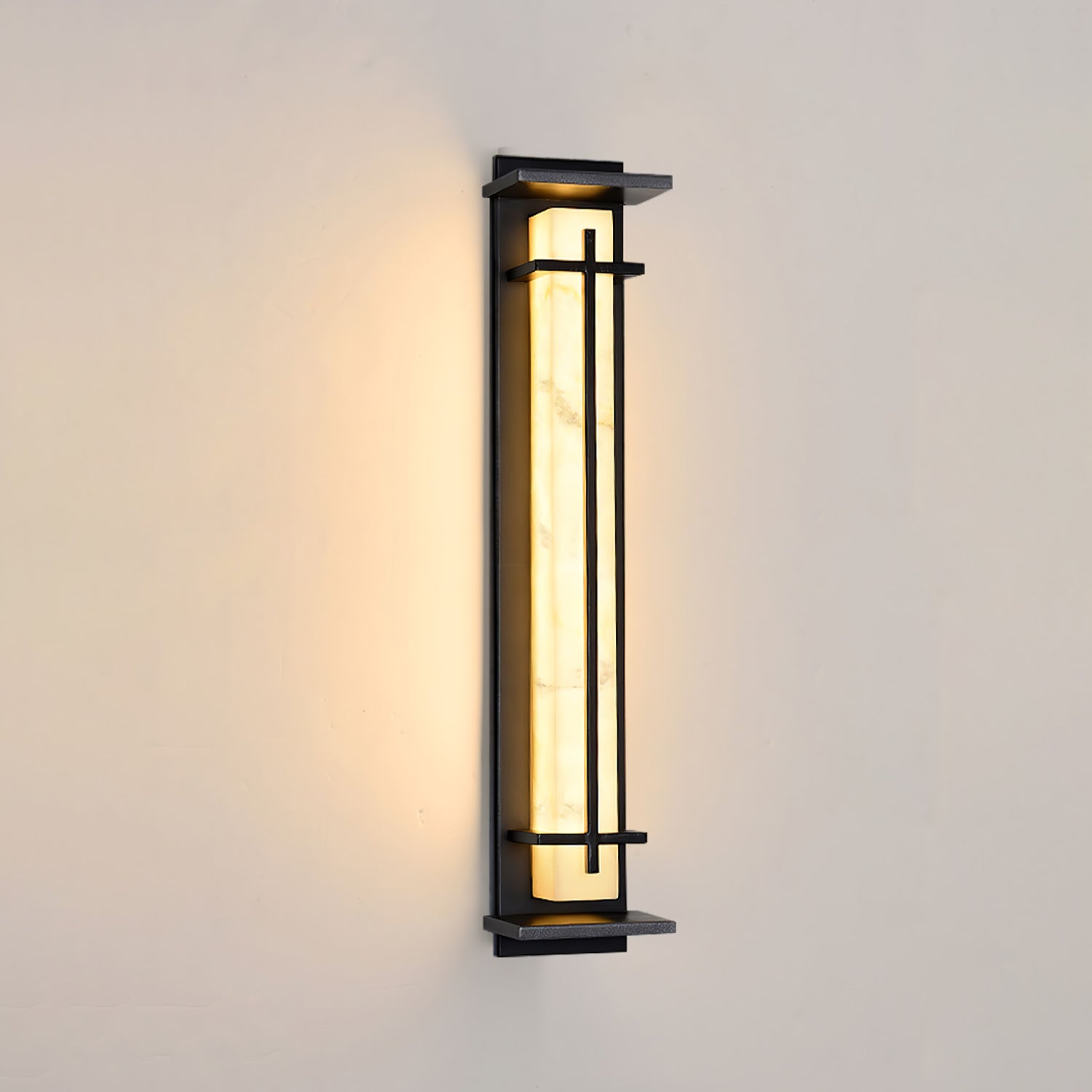 Square Outdoor Wall Light LED Waterproof Wall Sconce | Stainless Steel & Marble | IP65 Garden & Exterior Lighting | 3000K–6000K