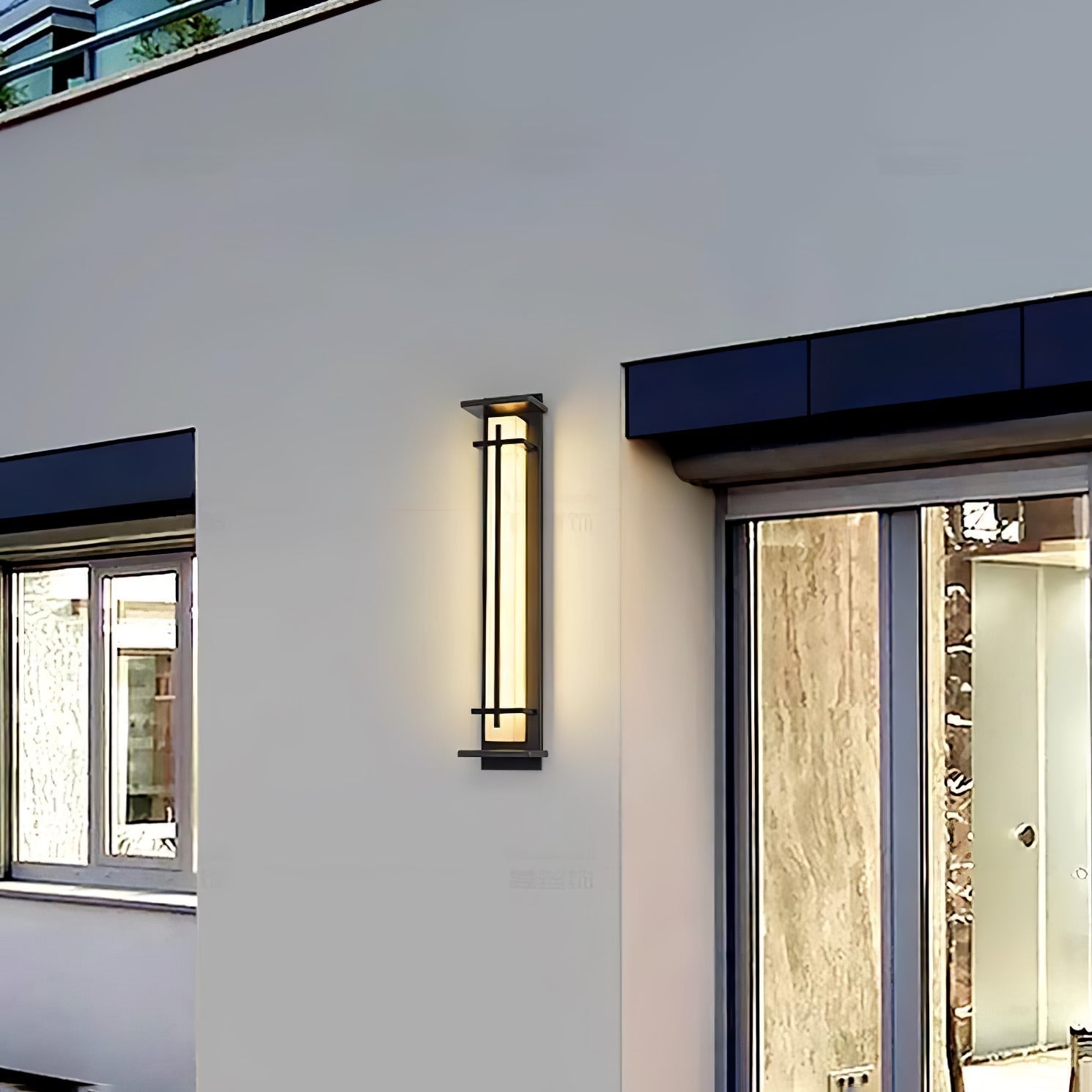 Square Outdoor Wall Light LED Waterproof Wall Sconce | Stainless Steel & Marble | IP65 Garden & Exterior Lighting | 3000K–6000K