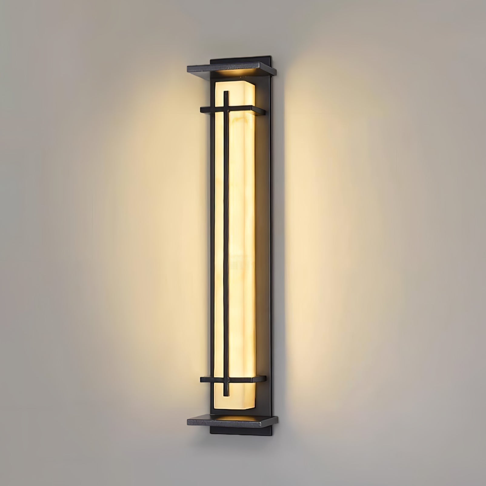 Square Outdoor Wall Light LED Waterproof Wall Sconce | Stainless Steel & Marble | IP65 Garden & Exterior Lighting | 3000K–6000K