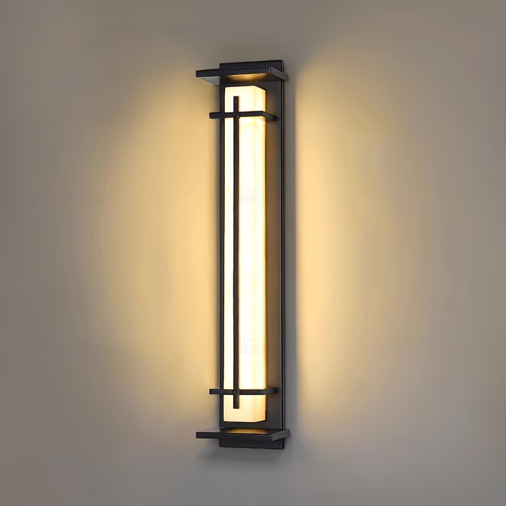 Square Outdoor Wall Light LED Waterproof Wall Sconce | Stainless Steel & Marble | IP65 Garden & Exterior Lighting | 3000K–6000K