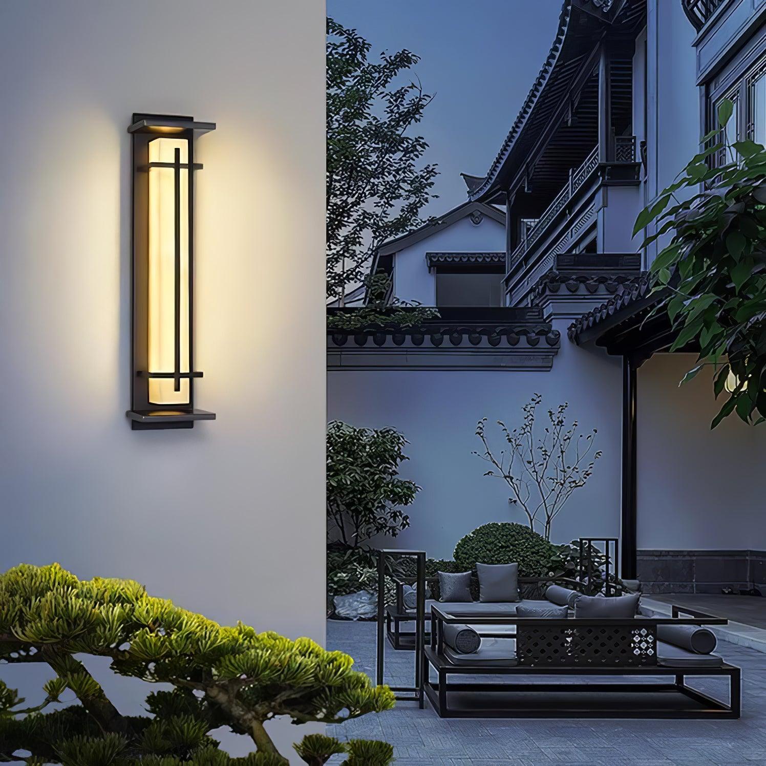 Square Outdoor Wall Light LED Waterproof Wall Sconce | Stainless Steel & Marble | IP65 Garden & Exterior Lighting | 3000K–6000K
