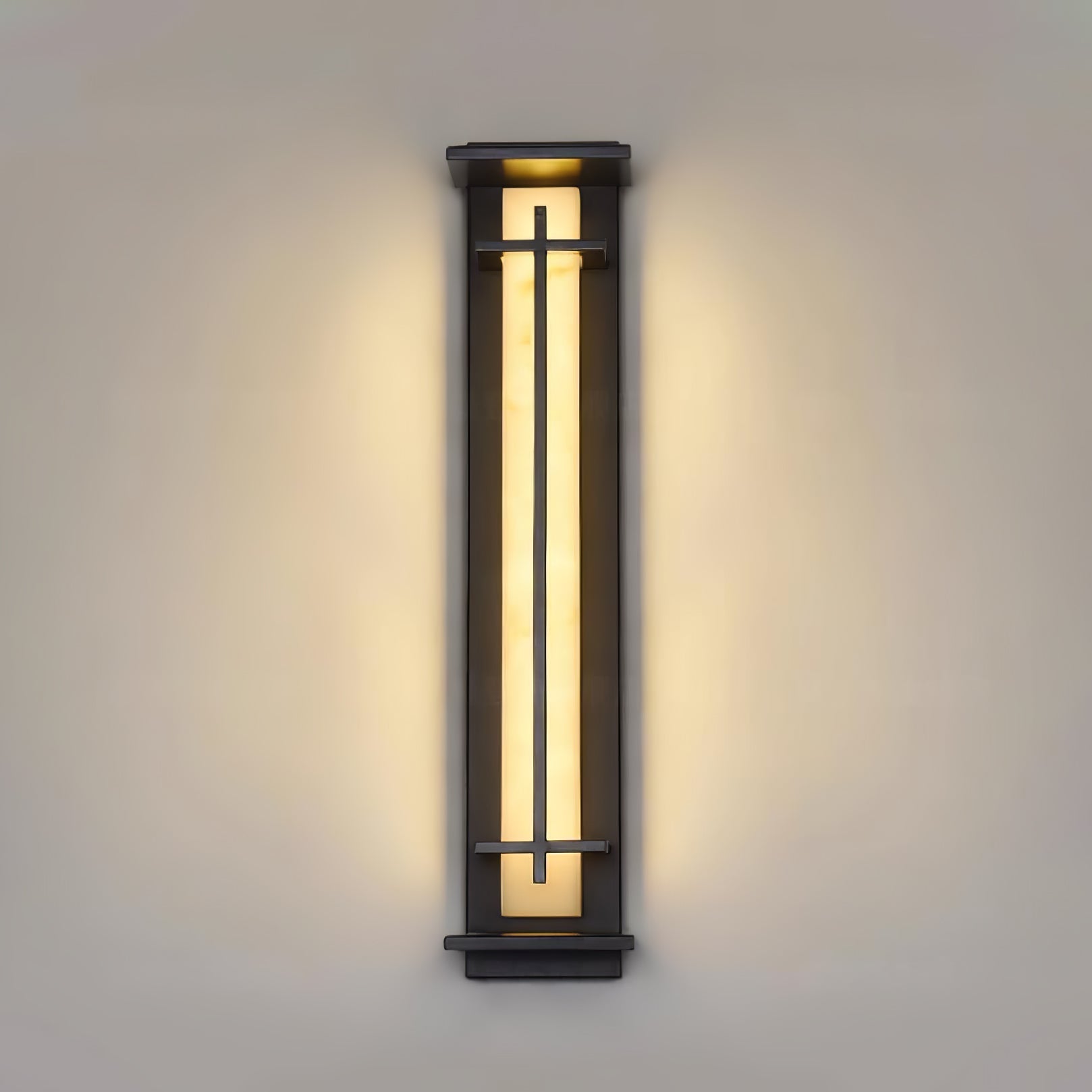 Square Outdoor Wall Light LED Waterproof Wall Sconce | Stainless Steel & Marble | IP65 Garden & Exterior Lighting | 3000K–6000K