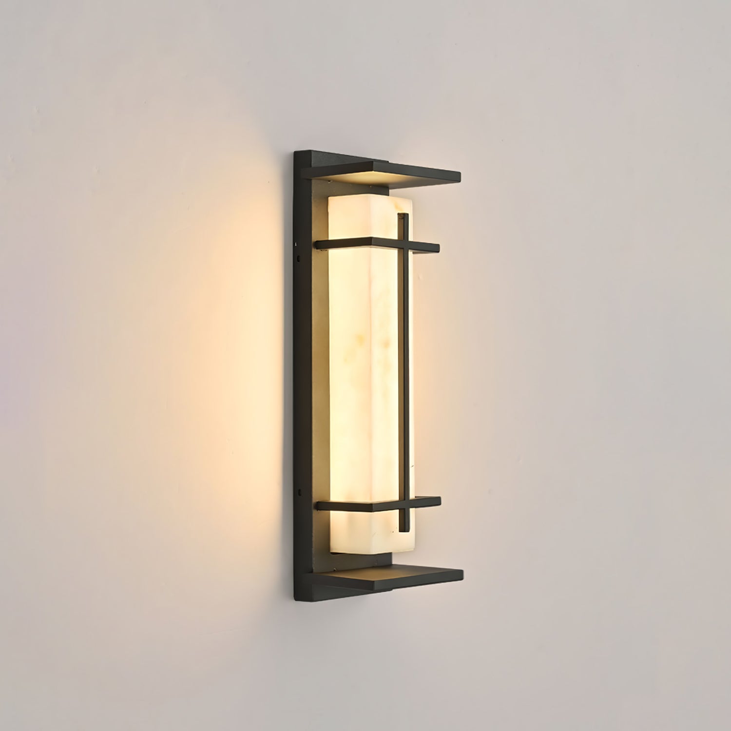 Square Outdoor Wall Light LED Waterproof Wall Sconce | Stainless Steel & Marble | IP65 Garden & Exterior Lighting | 3000K–6000K