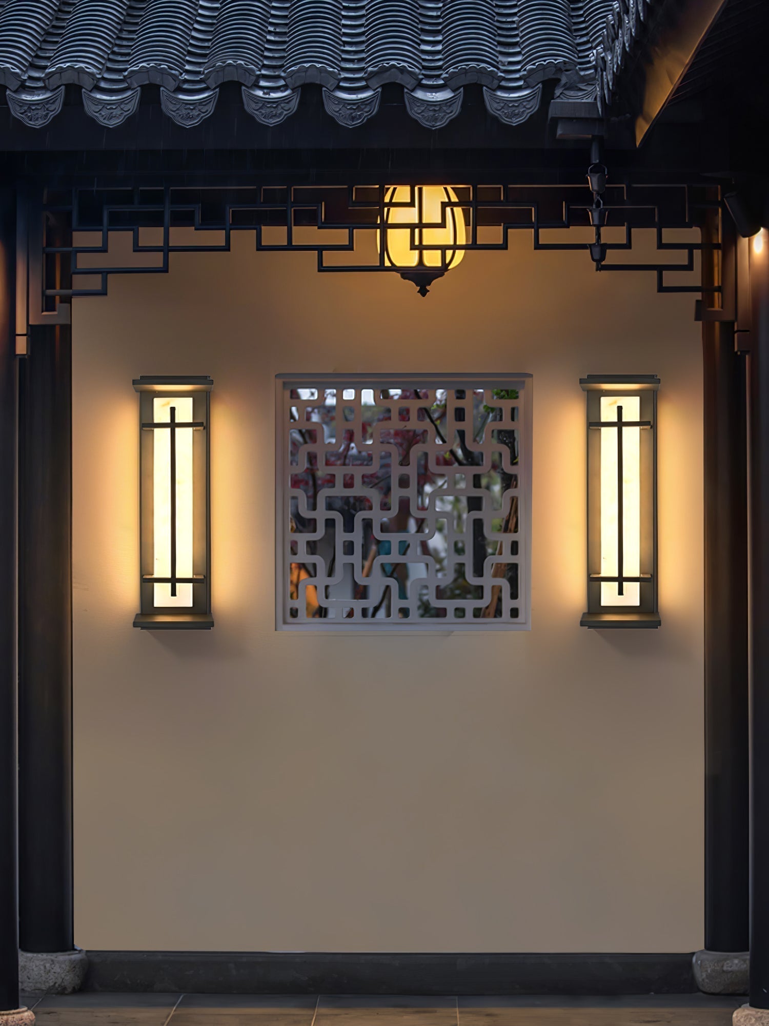 Square Outdoor Wall Light LED Waterproof Wall Sconce | Stainless Steel & Marble | IP65 Garden & Exterior Lighting | 3000K–6000K