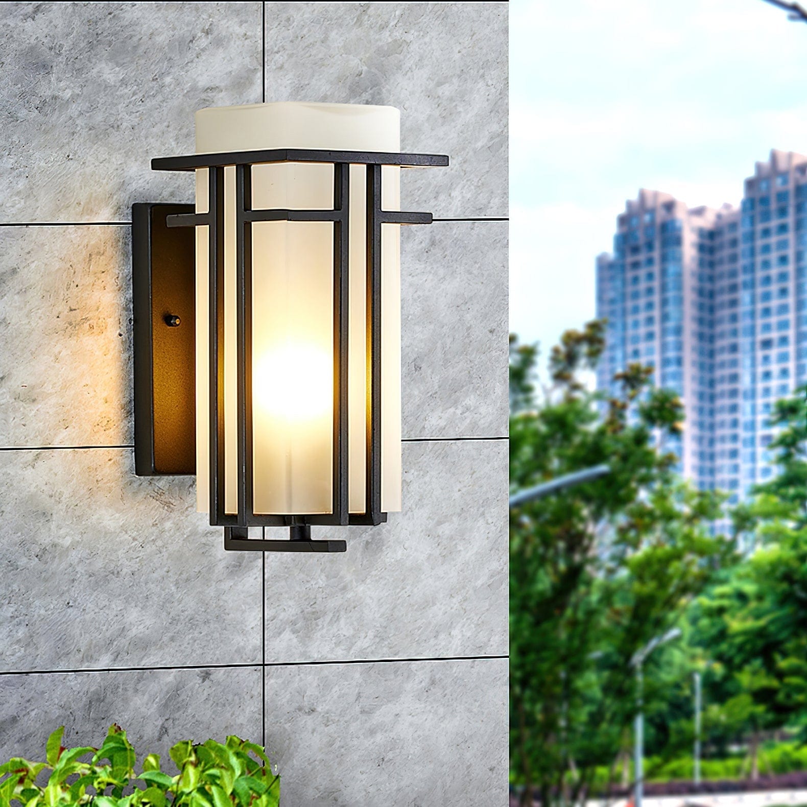 Outdoor Wall Lamp Linden Retro Design | IP65 Waterproof | Iron Glass | E26 E27 Compatible | Exterior Lighting for Entrance and Garden