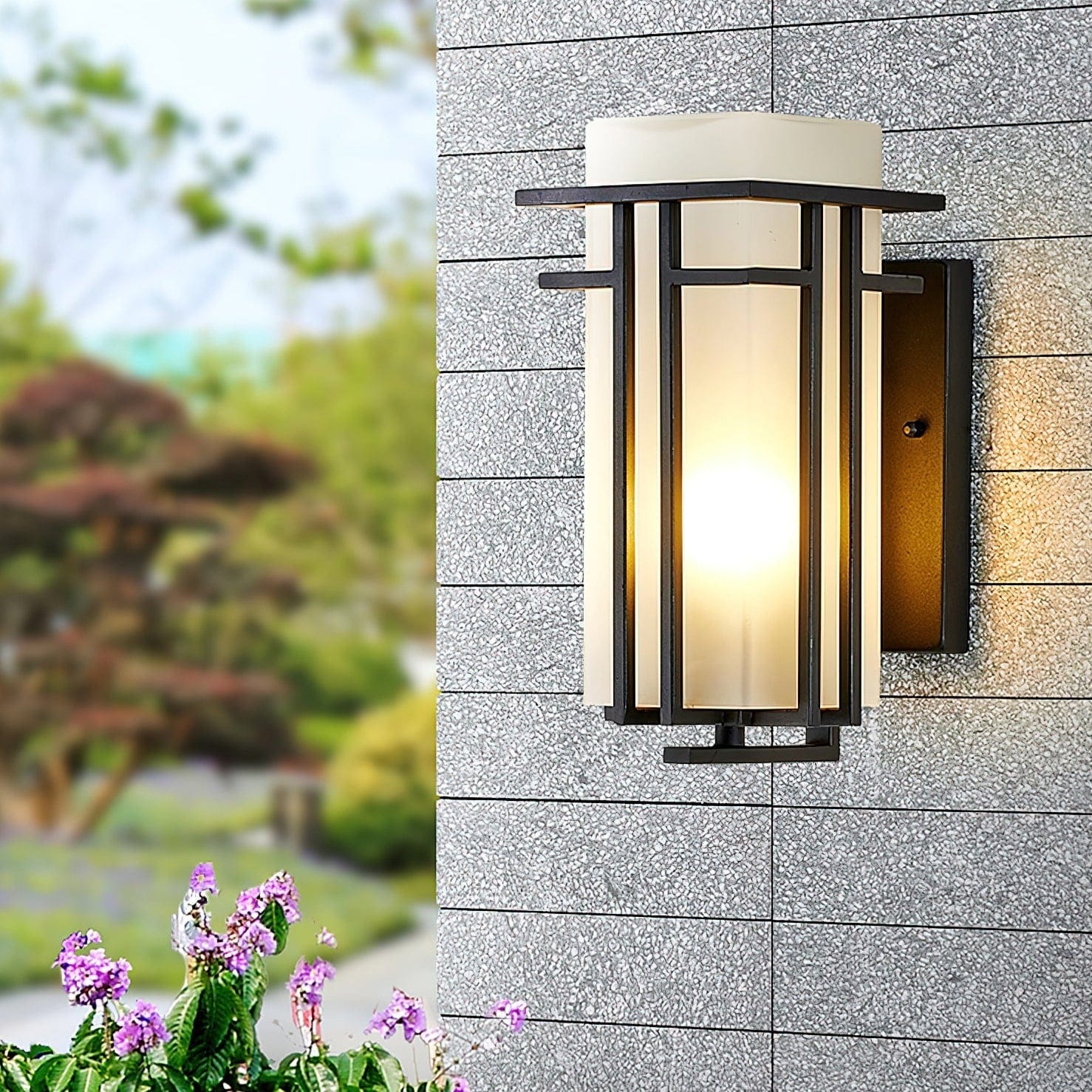 Outdoor Wall Lamp Linden Retro Design | IP65 Waterproof | Iron Glass | E26 E27 Compatible | Exterior Lighting for Entrance and Garden