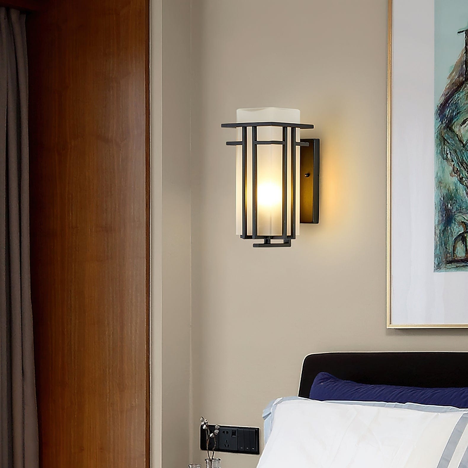Outdoor Wall Lamp Linden Retro Design | IP65 Waterproof | Iron Glass | E26 E27 Compatible | Exterior Lighting for Entrance and Garden
