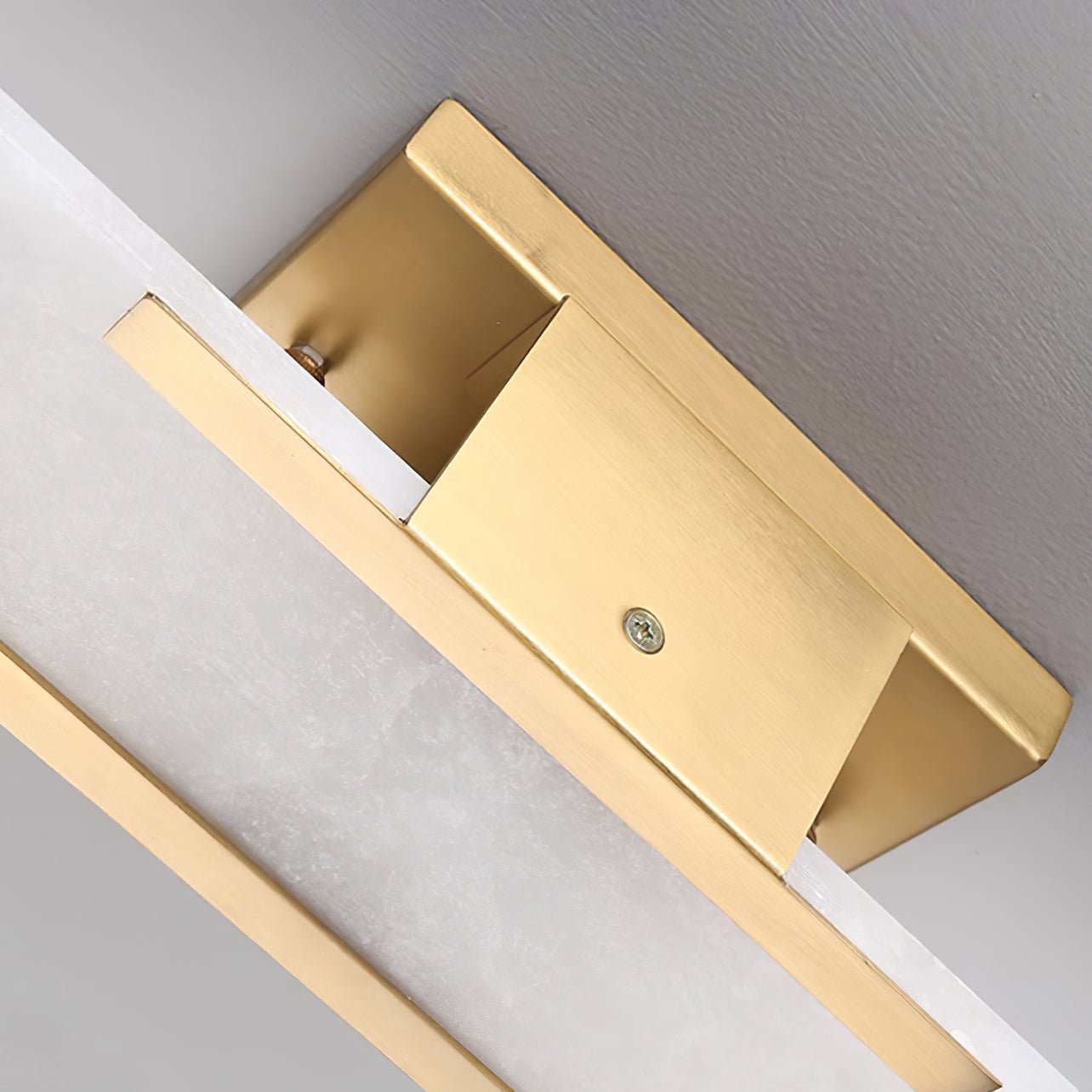 Elongated Alabaster Wall Lamp | Melange Brass & Stone Wall Light | G4 LED/Edison Fixture | Minimalist Luxury Lighting