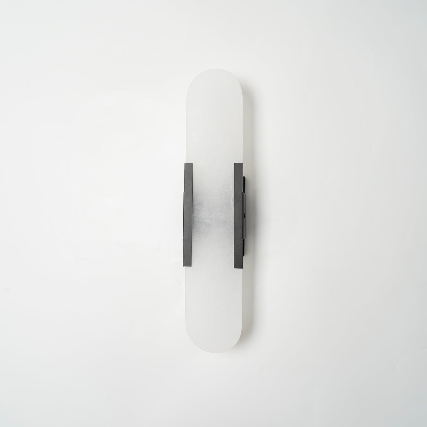 Elongated Alabaster Wall Lamp | Melange Brass & Stone Wall Light | G4 LED/Edison Fixture | Minimalist Luxury Lighting
