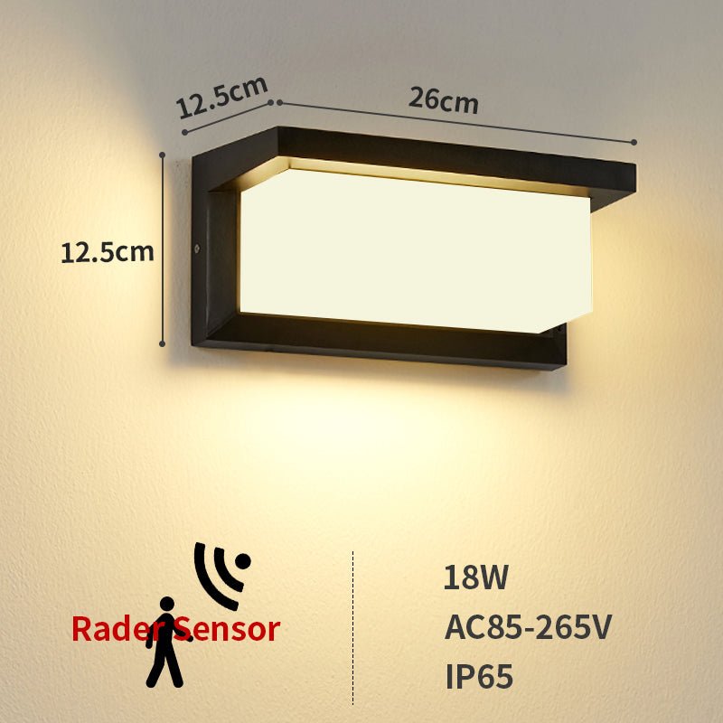 Motion Sensor Wall Lamp | Outdoor Indoor LED Security Light | Aluminum Smart Wall Light | Automatic Activated Lighting Fixture