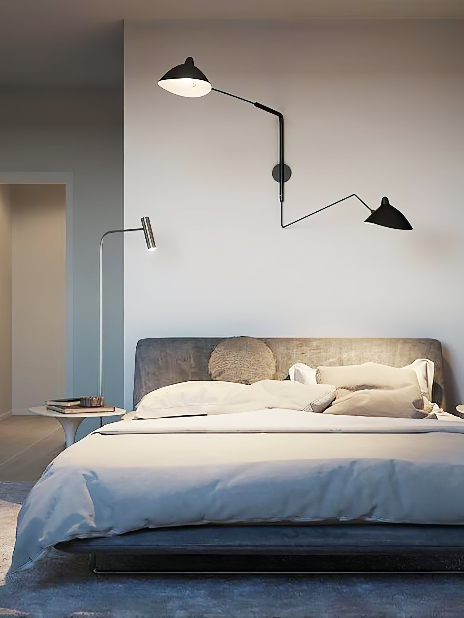 Serge Mouille Inspired Wall Lamp | Adjustable Arm Wall Light | E26/E27 Modern Sculptural Lighting | Indoor Designer Fixture