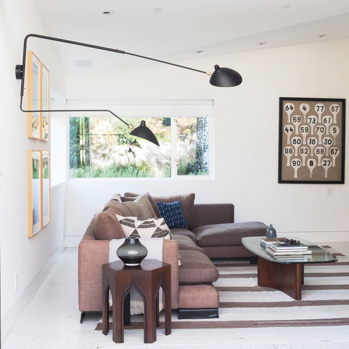 Serge Mouille Inspired Wall Lamp | Adjustable Arm Wall Light | E26/E27 Modern Sculptural Lighting | Indoor Designer Fixture