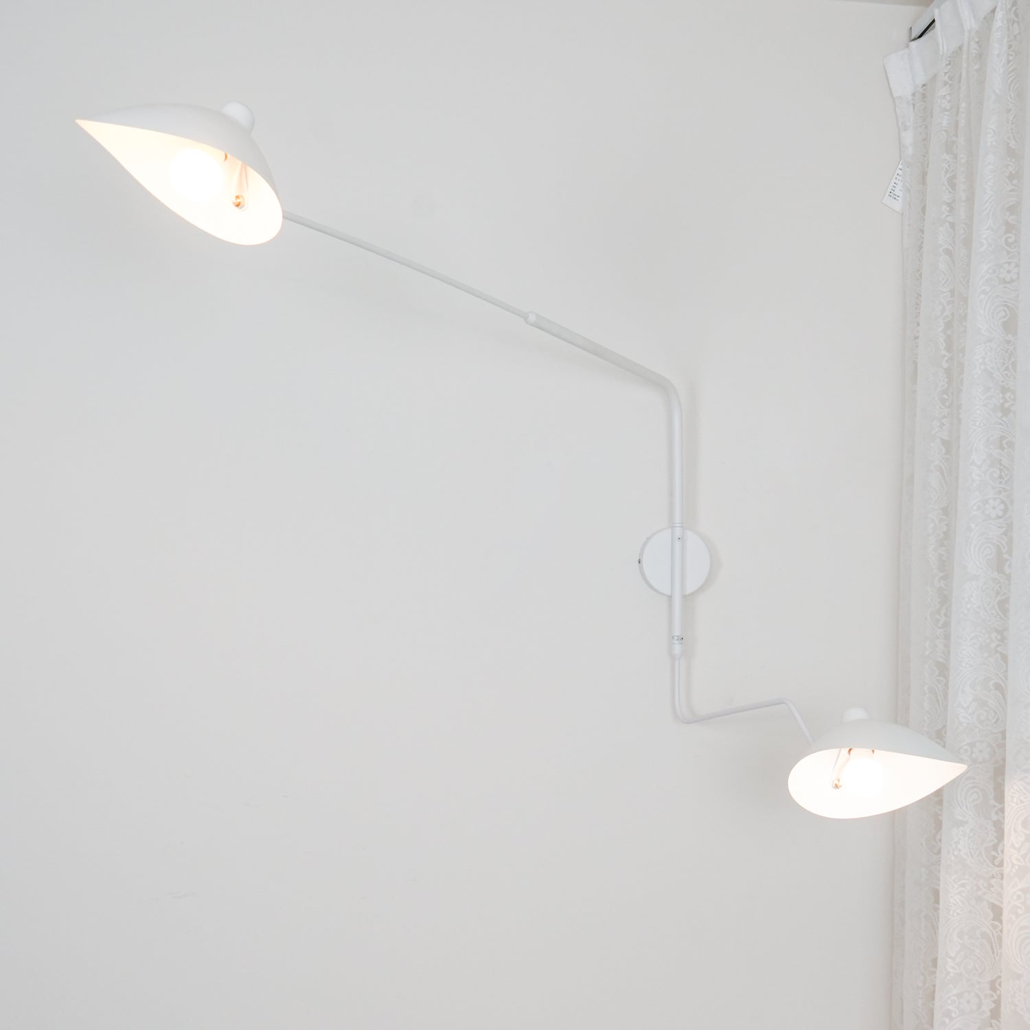 Serge Mouille Inspired Wall Lamp | Adjustable Arm Wall Light | E26/E27 Modern Sculptural Lighting | Indoor Designer Fixture