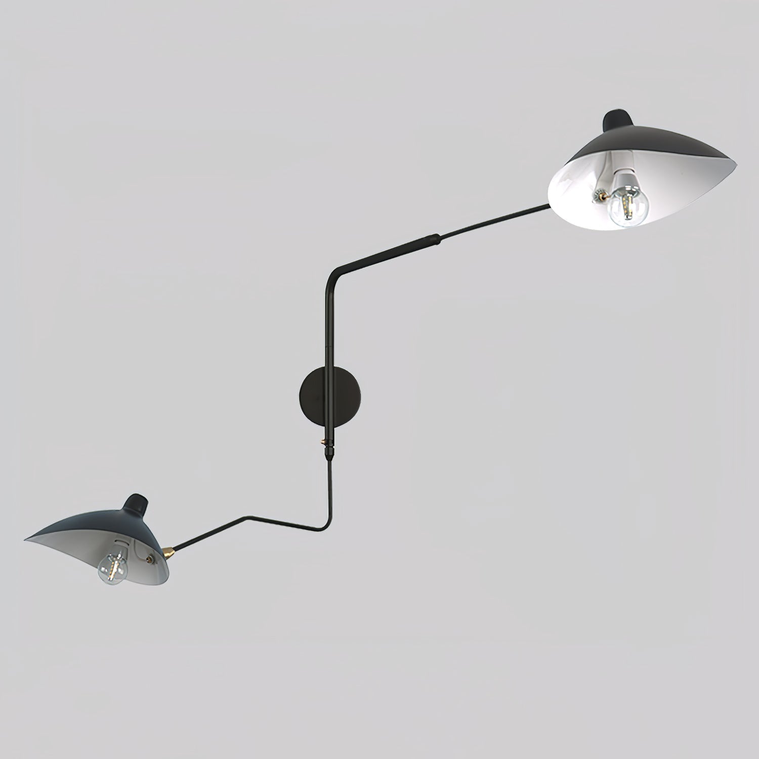 Serge Mouille Inspired Wall Lamp | Adjustable Arm Wall Light | E26/E27 Modern Sculptural Lighting | Indoor Designer Fixture