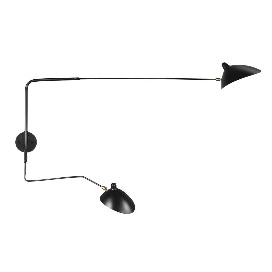 Serge Mouille Inspired Wall Lamp | Adjustable Arm Wall Light | E26/E27 Modern Sculptural Lighting | Indoor Designer Fixture