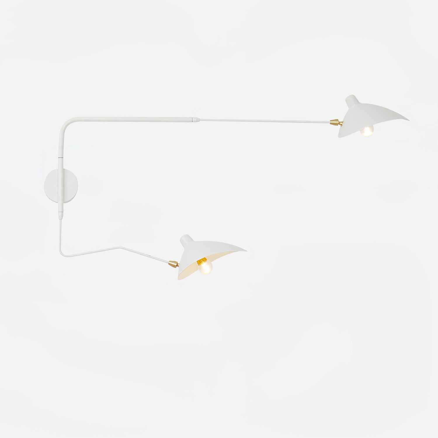 Serge Mouille Inspired Wall Lamp | Adjustable Arm Wall Light | E26/E27 Modern Sculptural Lighting | Indoor Designer Fixture