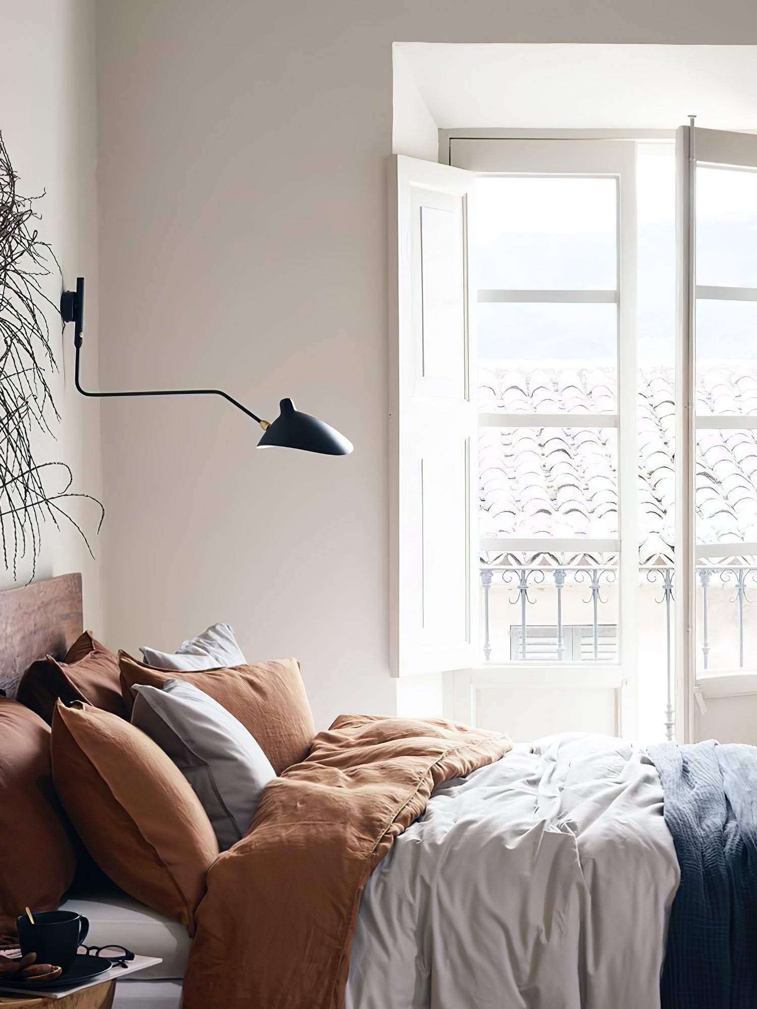 Serge Mouille Inspired Wall Lamp | Adjustable Arm Wall Light | E26/E27 Modern Sculptural Lighting | Indoor Designer Fixture