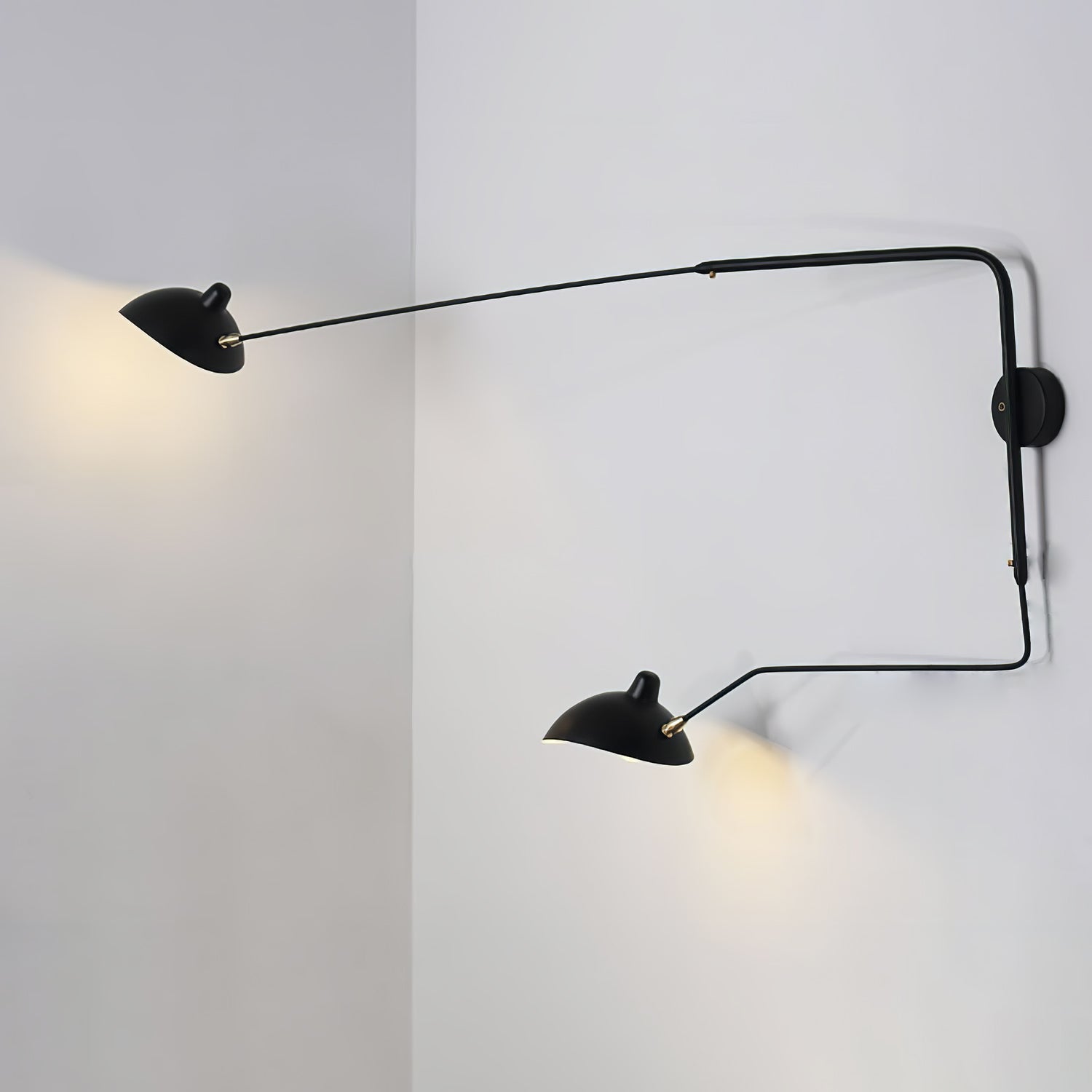 Serge Mouille Inspired Wall Lamp | Adjustable Arm Wall Light | E26/E27 Modern Sculptural Lighting | Indoor Designer Fixture