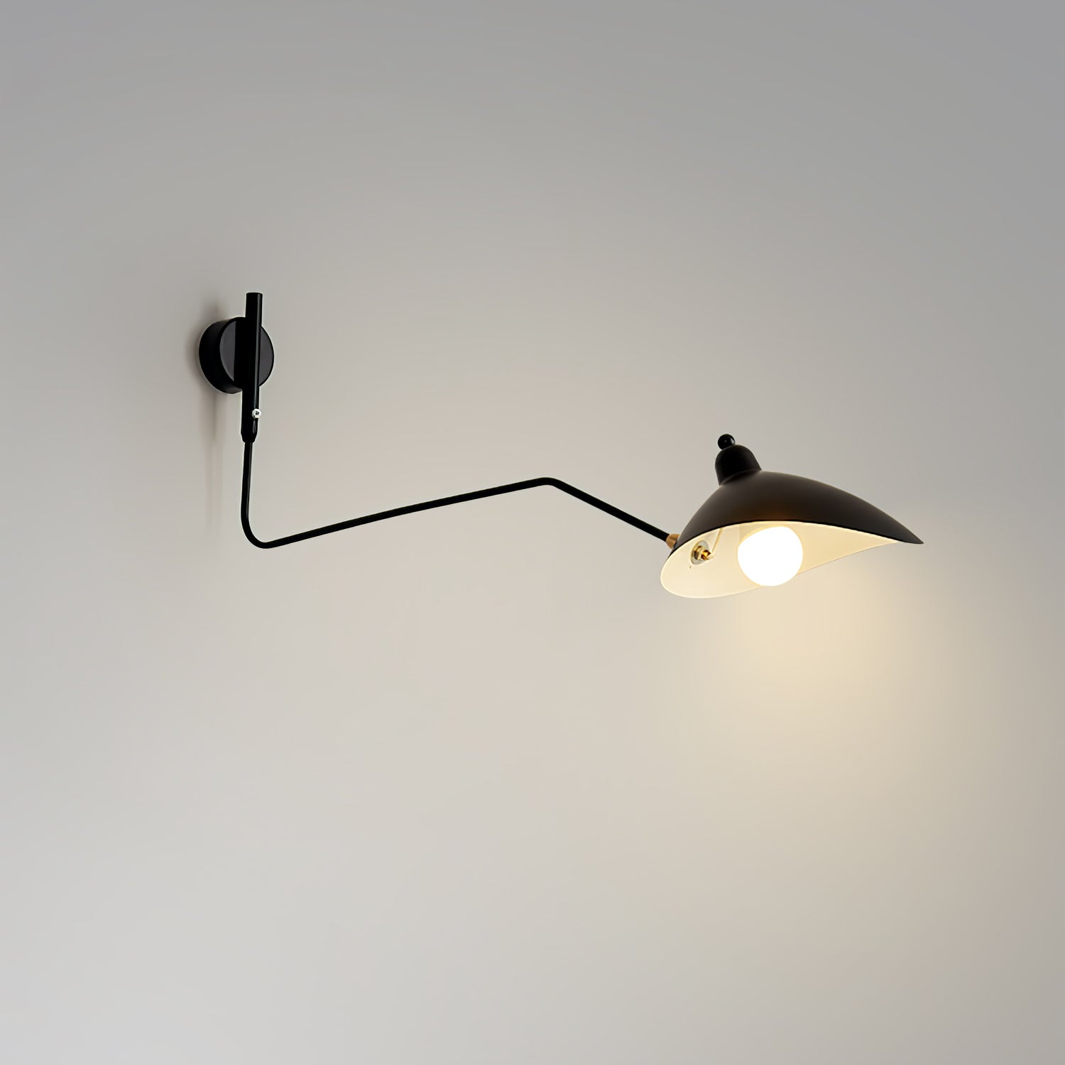 Serge Mouille Inspired Wall Lamp | Adjustable Arm Wall Light | E26/E27 Modern Sculptural Lighting | Indoor Designer Fixture