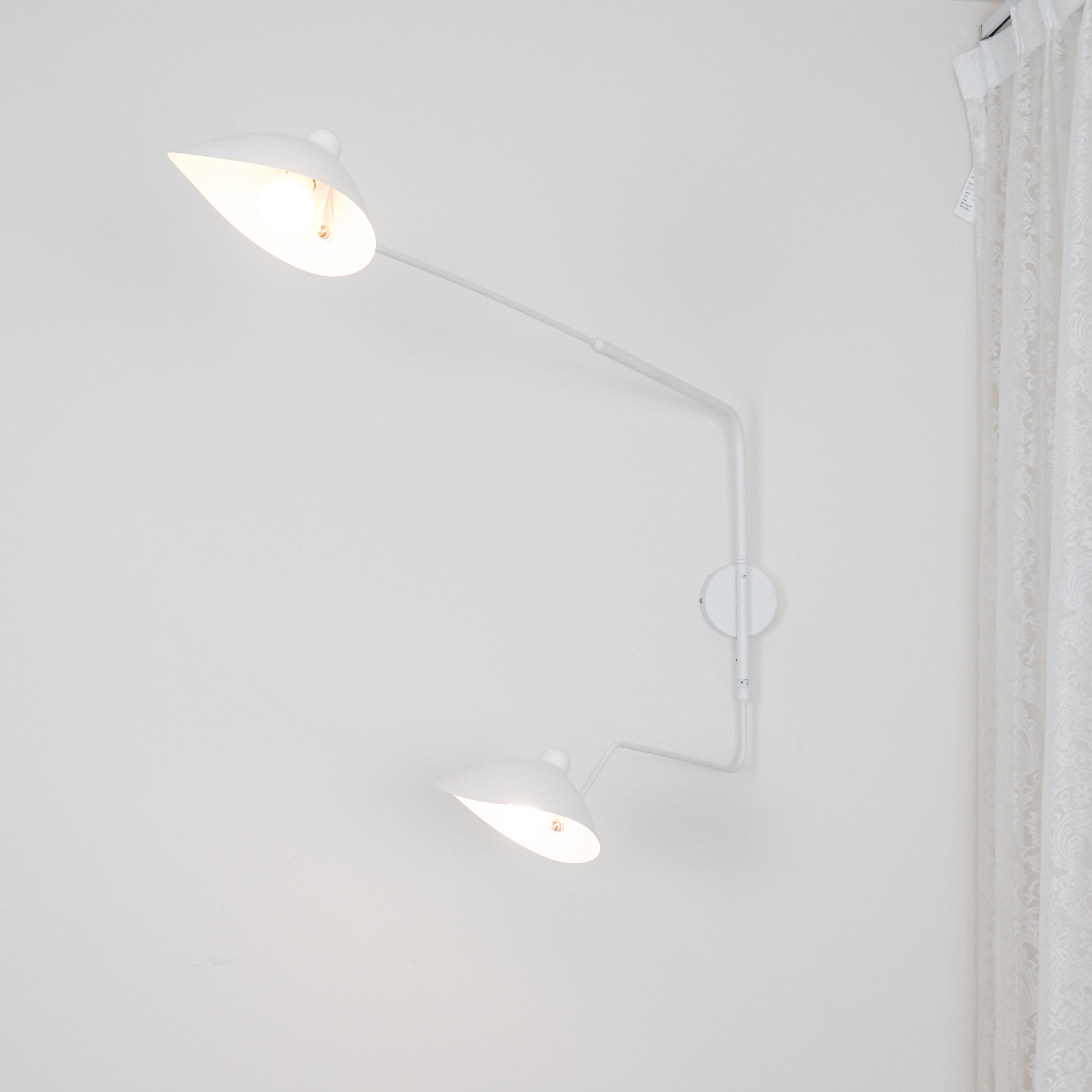 Serge Mouille Inspired Wall Lamp | Adjustable Arm Wall Light | E26/E27 Modern Sculptural Lighting | Indoor Designer Fixture